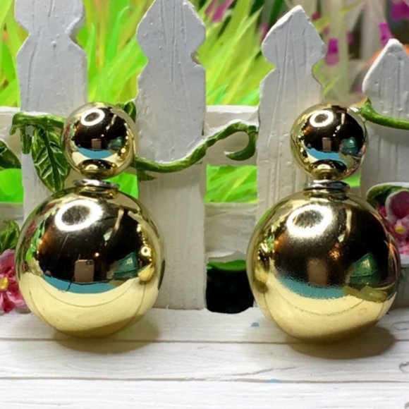 Gold Candy Double Stud Earrings - Picture 1 of 3